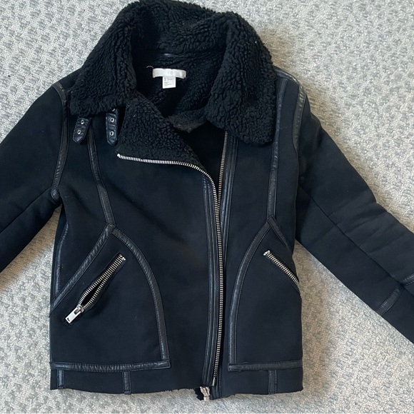 H&M Jackets & Blazers - Women's Black Shearling Jacket
